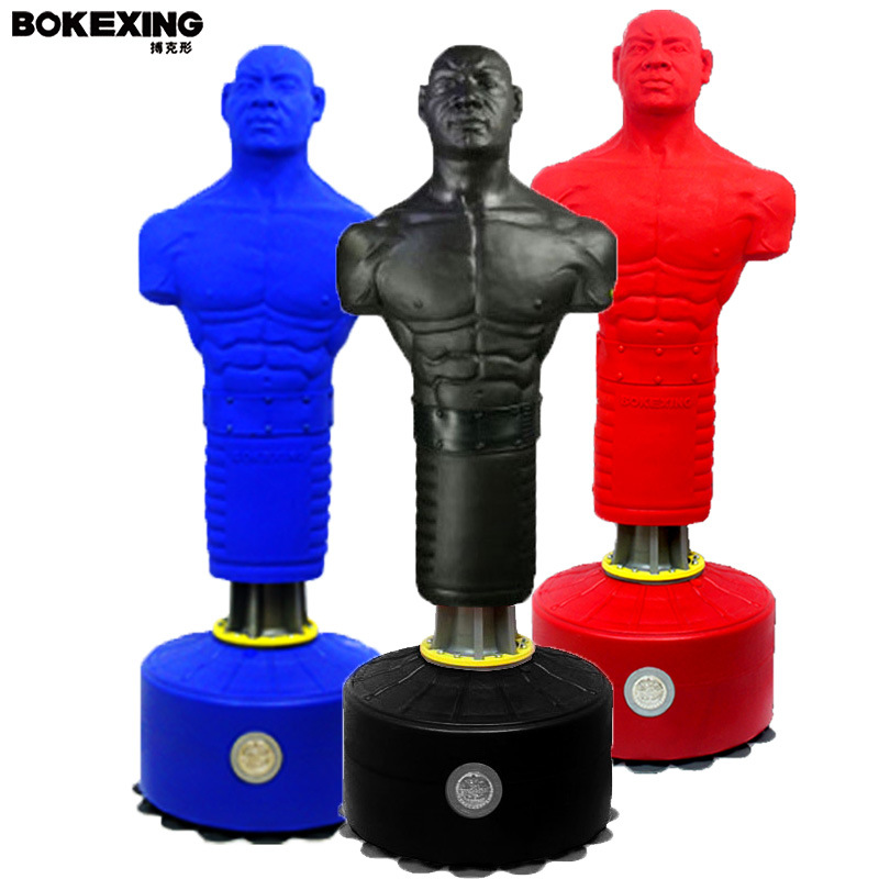 搏克形硅胶人形拳击沙袋立式家用散打训练器材不倒翁发泄假人沙包