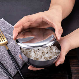 韩式不锈钢米饭料理泡菜小铁碗饭店酒店不锈钢餐具碗