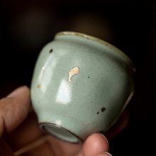 主人杯功夫茶具洒金汝窑陶瓷家用创意茶杯个人专用单个品茗杯单杯