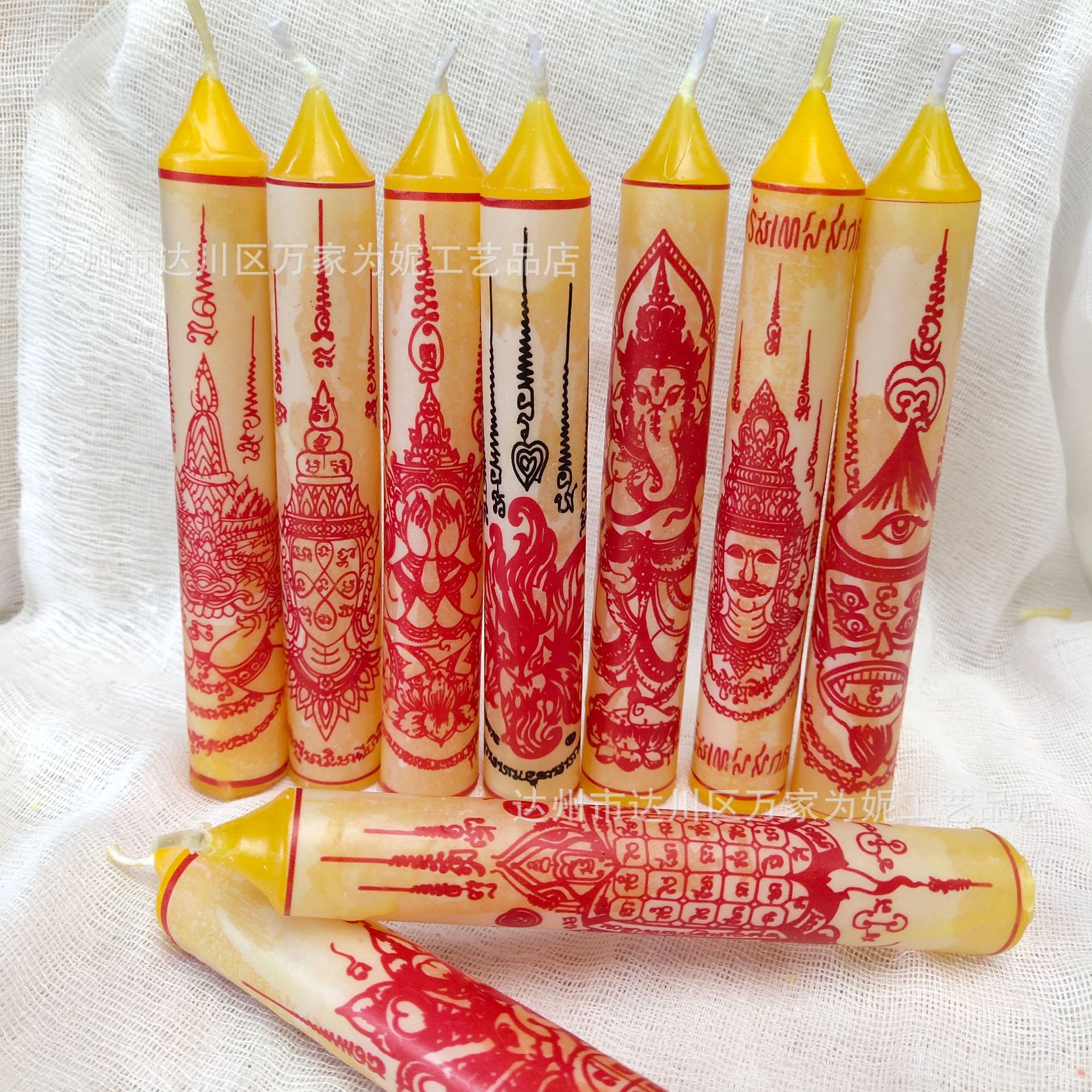 泰国杆蜡娜娜通拉胡人缘鸟拉胡九尾灵狐坤平将军掩面佛四面佛蜡烛