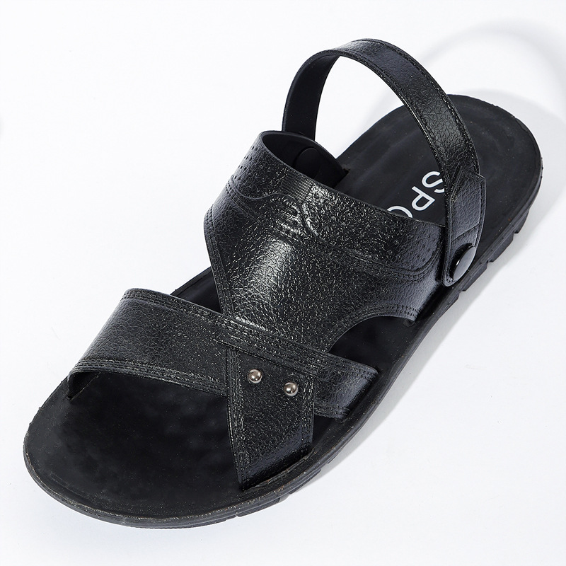 2024新款塑料凉鞋男款外穿夏款休闲潮流越南拖鞋防滑沙滩凉鞋批发