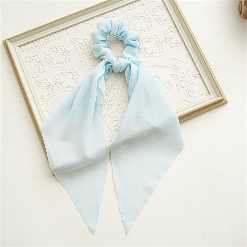 Three-State Summer Silk Scarf Floral Fresh Hair Band Ins Style Large Intestine Hair Band Wholesale Female Headband Bow Ribbon