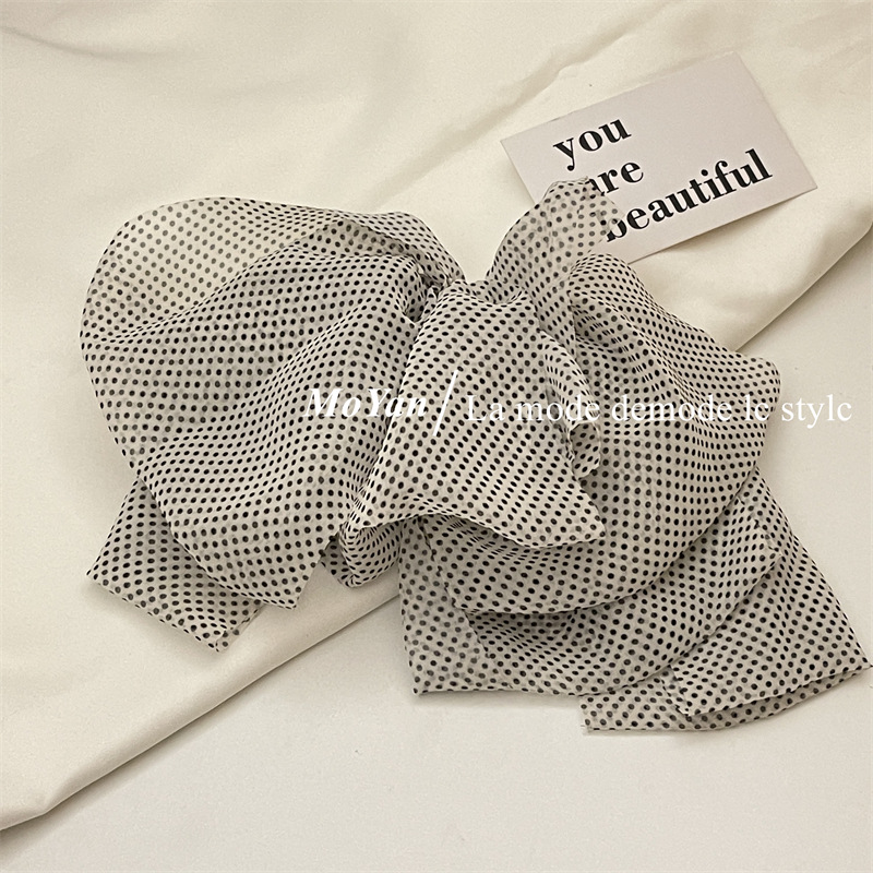 Western Style Big Bow Hairpin Women's Back Head 2023 New Spring Gap Former Red High Sense Ponytail Clip Headdress