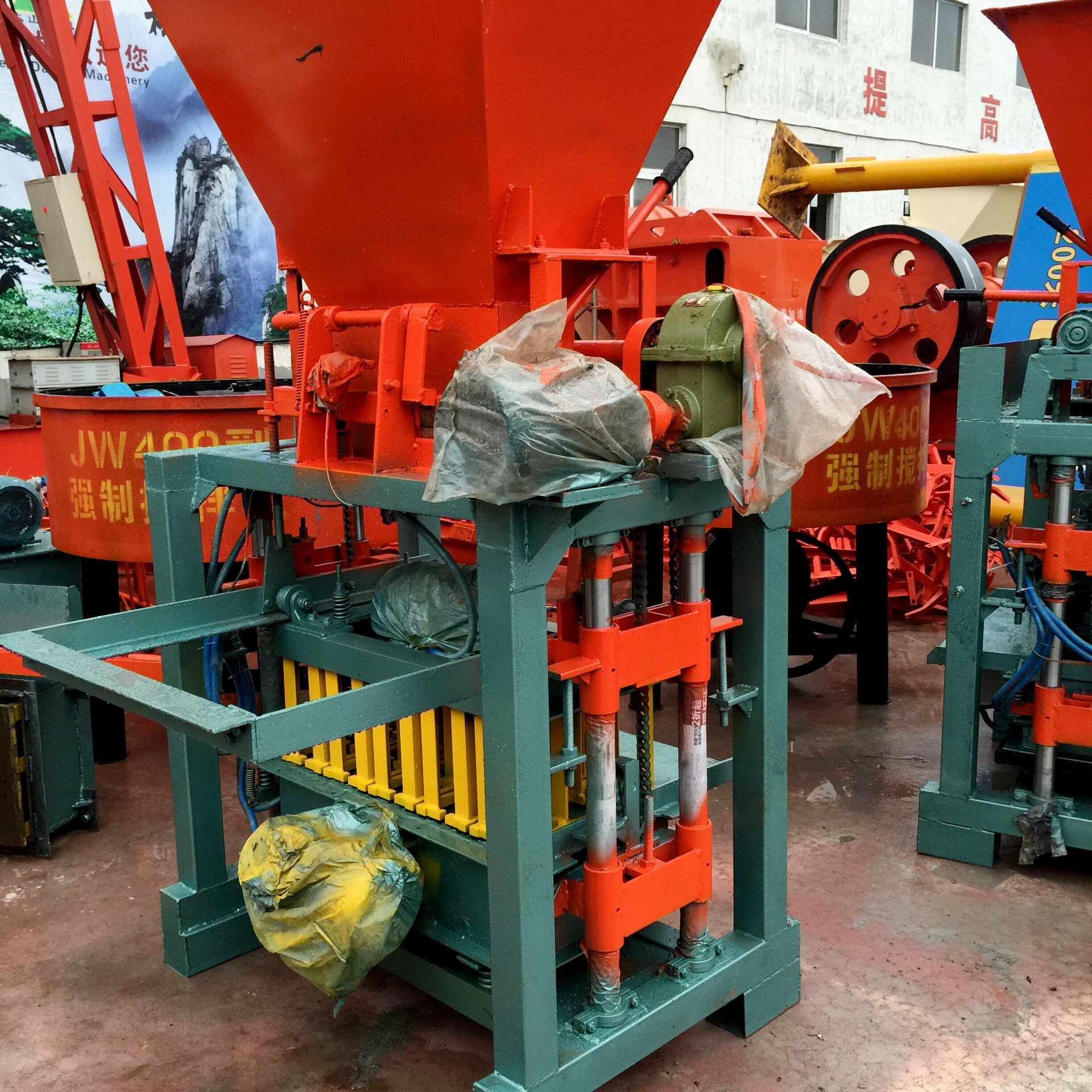 全自动免烧砖成型机 空心砖制砖设备 4-35马路砖成型机 小型砖机