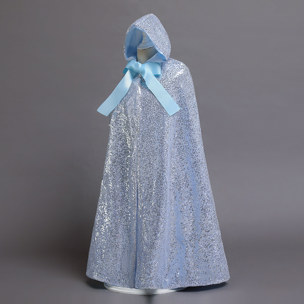 女童冰雪奇缘斗篷披风外搭坎肩爱莎公主披风秋冬儿童系带保暖披肩