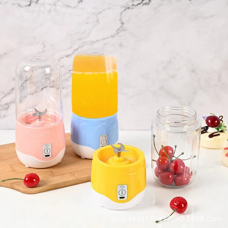 New Mini Electric Juicer Usb Portable Charging Juice Cup 2 Leaves/4 Leaves/6 Leaves Logo Home