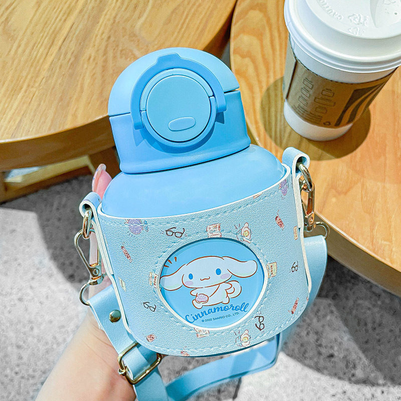 Clow M Vacuum Cup Girl Cute Super Cute Girl Heart Water Cup Good-looking Internet Sensation Straw Big Belly Cup Portable