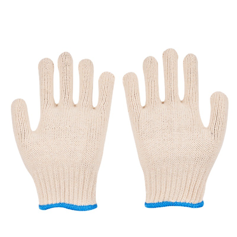 Wholesale White Labor Protection Wear-Resistant Work Thickened Pull-Resistant Protective Non-Slip Construction Site Labor Handling Seven Needle Gloves