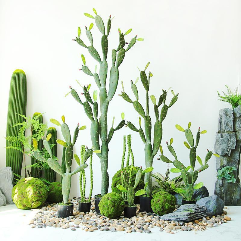 仿真仙人片热带沙漠植物落地大型摆件假仙人掌绿植套装造场景搭配