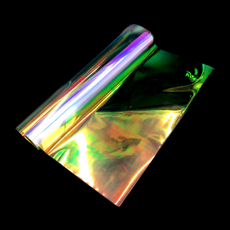 彩虹膜镭射渐变幻彩膜滴胶透明彩膜花店鲜花花束礼品包装纸整卷