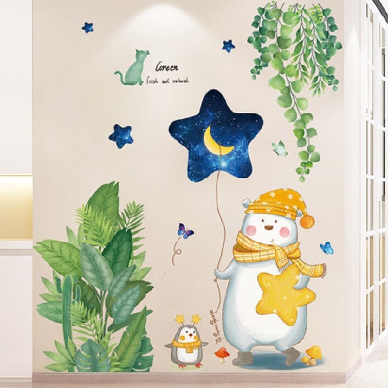 贴纸温馨卧室壁纸自粘客厅墙壁装饰墙上贴画裸装心理咨询室布置心灵教