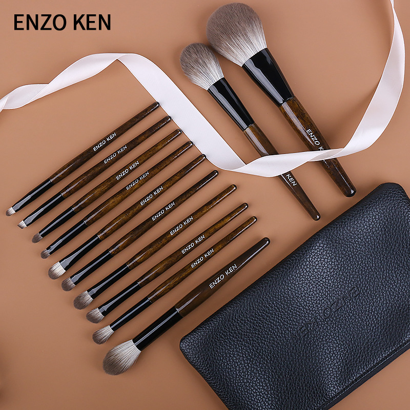 恩佐大牌化妆刷套装全套便携超柔软专业眼影刷软毛高颜值刷子厂家