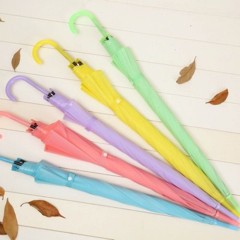 Children 'S Umbrella Wholesale Wholesale Creative Transparent Frosted Long Handle Umbrella Couple Frosted Transparent Straight Rod Environmental Protection Self-Opening Umbrella