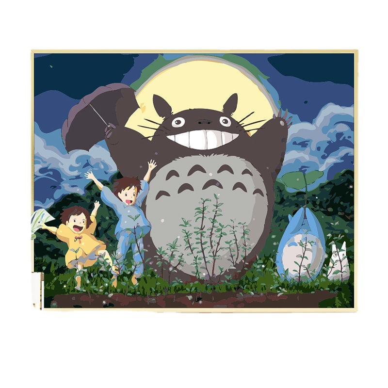 数字油画diy手工填色动漫卡通油彩画绘画儿童房装饰画