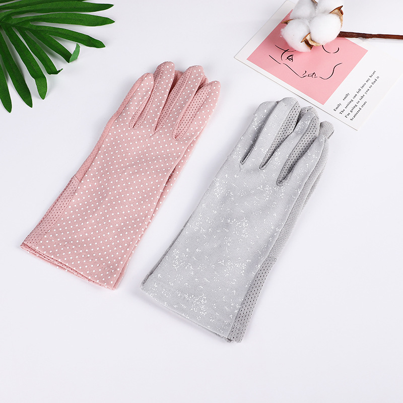 Factory Direct Sales Sun Protection Gloves Women's Summer Breathable Gloves Touch Screen Glove Outdoor Riding Gloves UV Protection