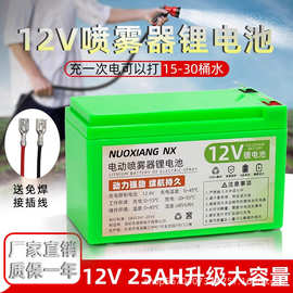 硕罗电动喷雾器电池超长待机12V锂电池农用打药音响童车12伏电瓶