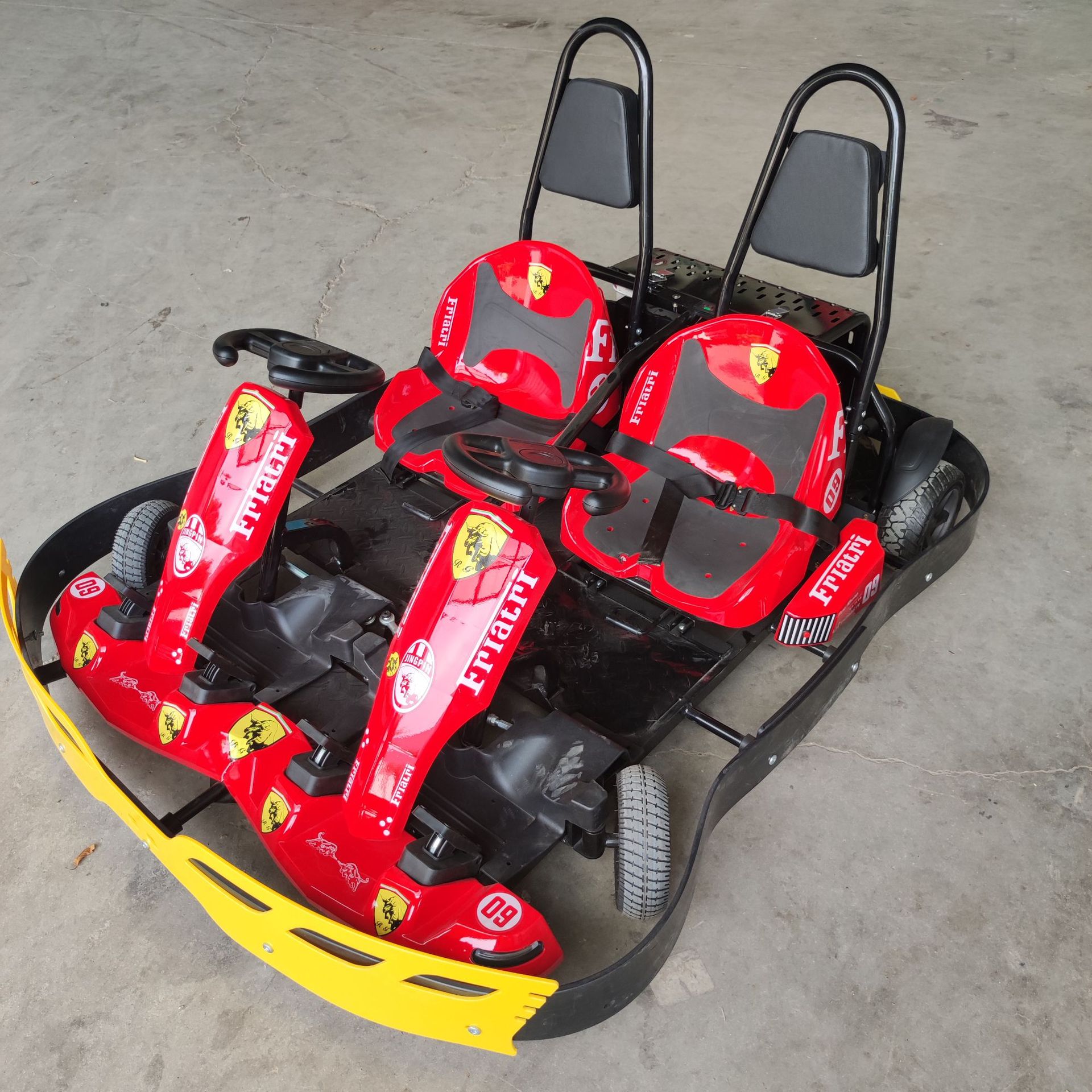 室内广场电动卡丁车 双座亲子的卡丁车 灯光音效儿童游玩车-阿里巴巴