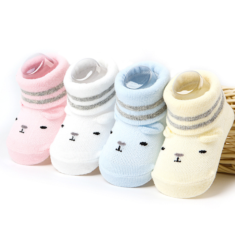 Baby Socks Spring and Autumn Cartoon Socks Glue Dispensing Non-Slip Toddler Room Socks 0-6 Months Newborn Socks Wholesale