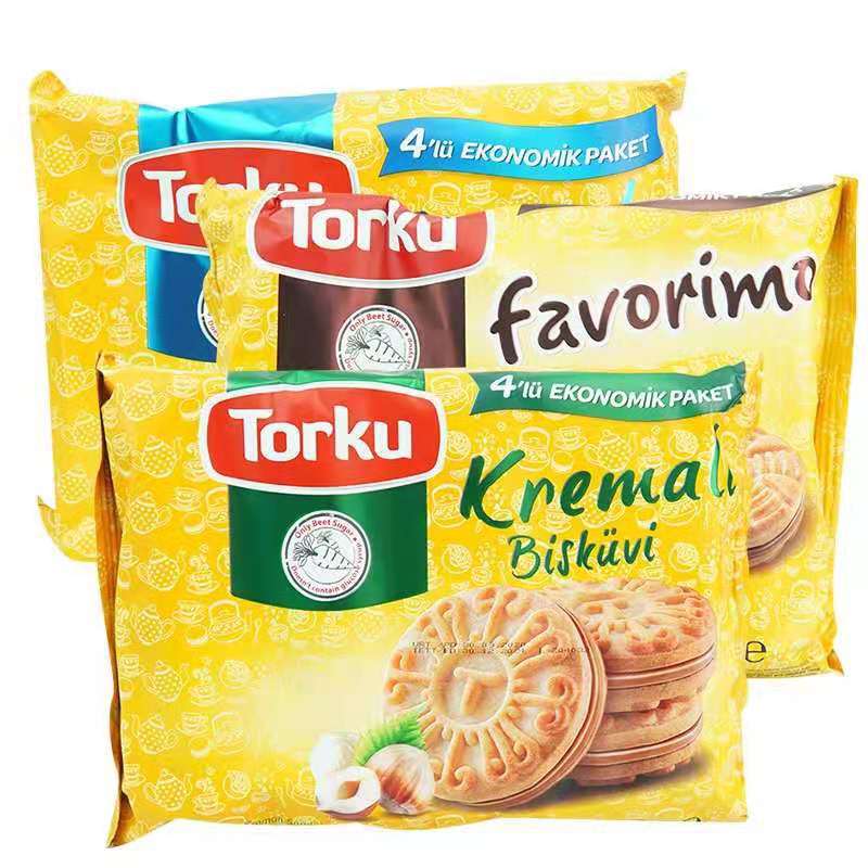 土耳其torku倍迷夹心饼干进口零食香蕉巧克力奶油244g休闲新日期