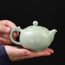 天青汝窑茶具单个茶壶单壶陶瓷茶具茶杯家用小茶杯汝瓷泡盖碗单品