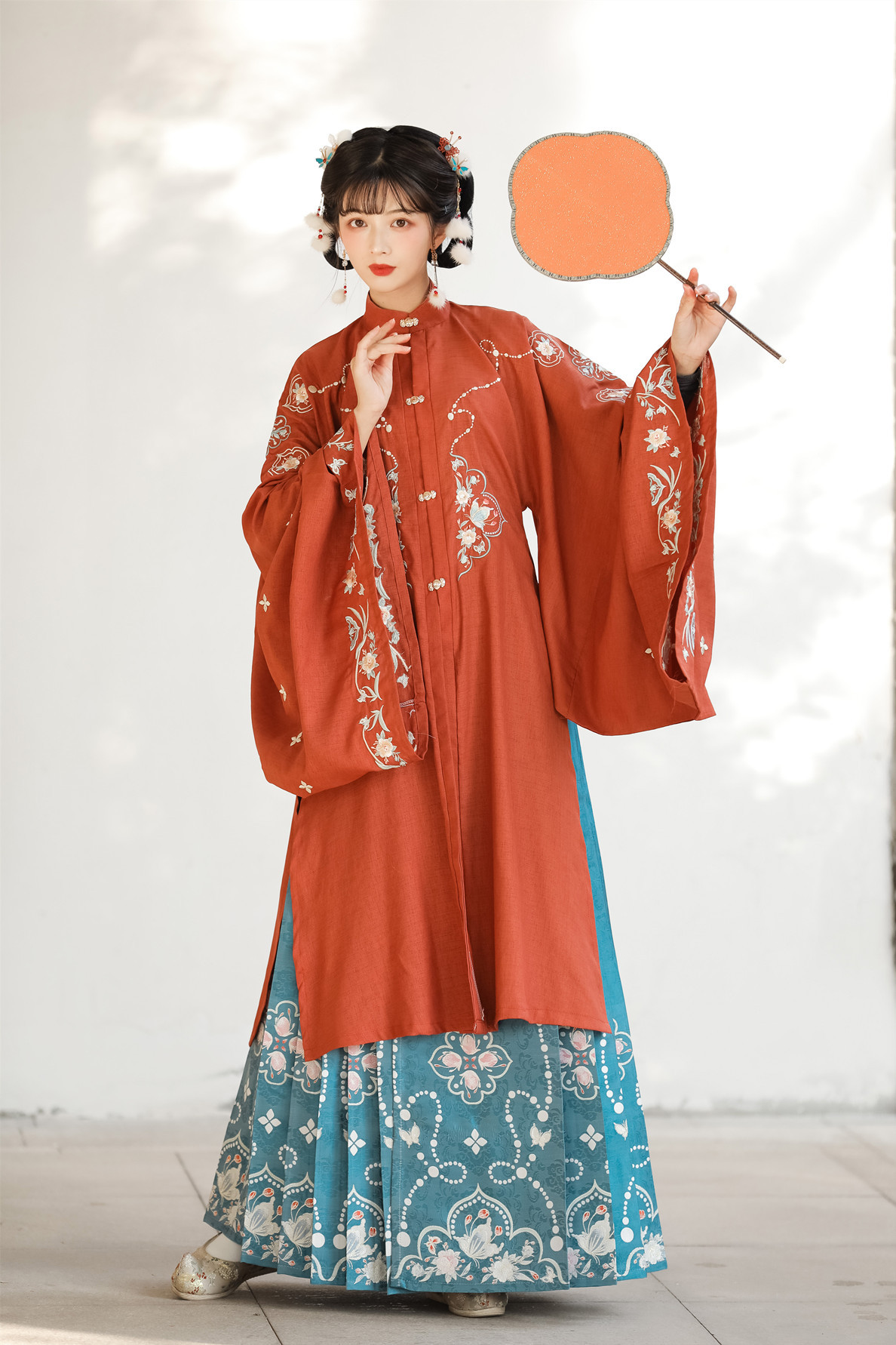 迷澜原创汉服女明制对襟长衫立领传统广袖马面裙风秋冬