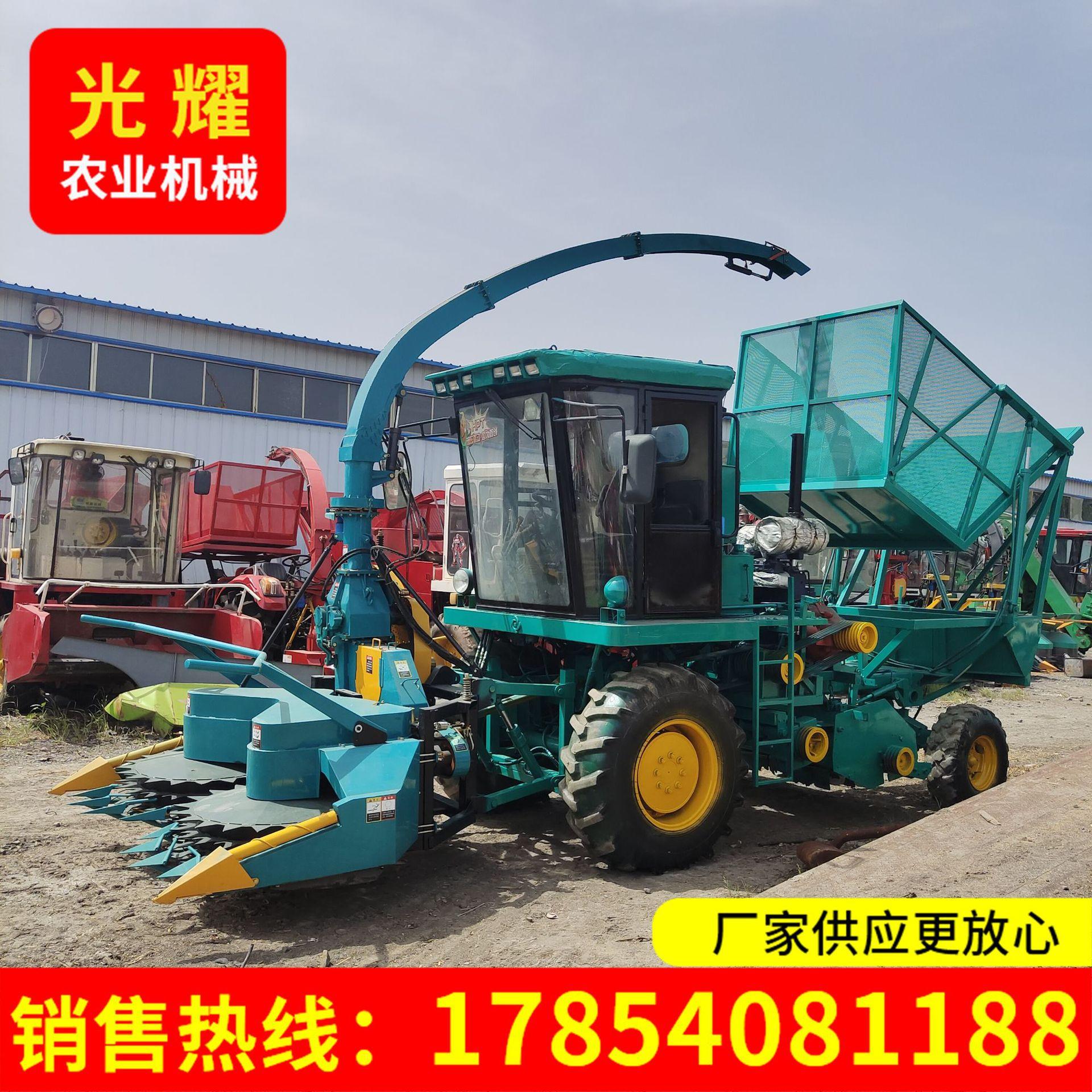 全自动圆盘青储机秸秆 轮式双圆盘回收机青储机 铡草机收获收割机