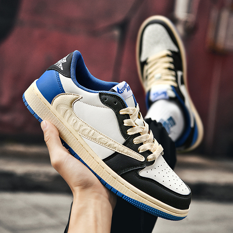 莆田鞋aj1男鞋鬼脸闪电倒勾低帮板鞋潮学生运动休闲男女鞋情侣款1