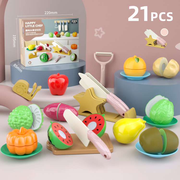 Children Play House Simulated Kitchen Toy Set Girls Cooking Boys and Girls Baby Cutting Fruit Cooking Kitchenware Wholesale