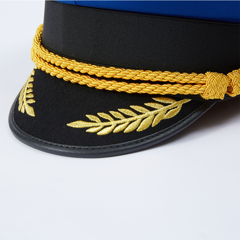 彩兰色军帽国旗仪仗队升旗手大盖帽扮演大沿帽制服大檐帽