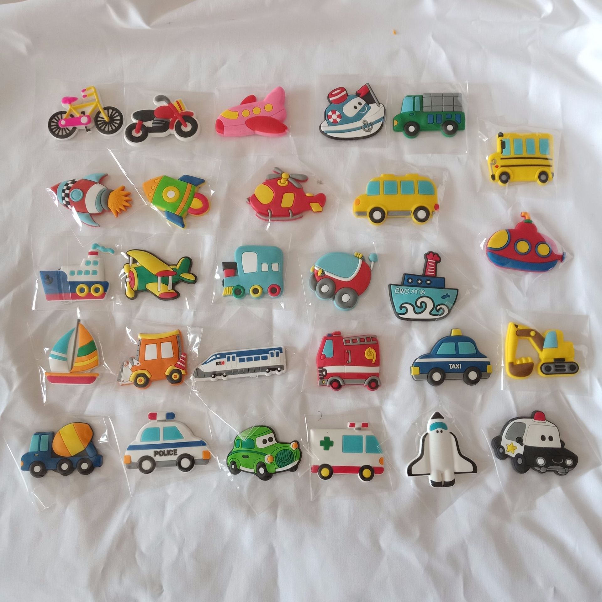 Cartoon Refridgerator Magnets Wholesale Car Soft Rubber Magnetic Stickers Creative Decoration Children's Letters Magnetic Sticker Mini