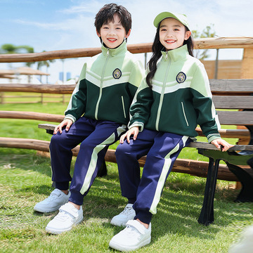 春秋季款幼儿园园服学院风班服中小学生校服套装儿童冲锋衣运动会