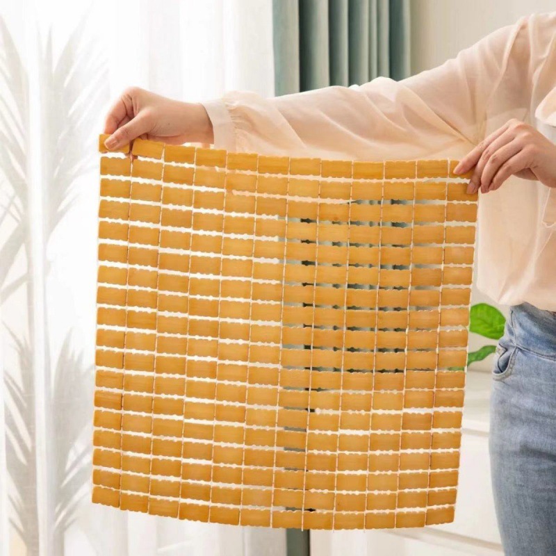 夏天坐垫凉席冰垫座椅竹片麻将块冰凉透气久坐屁垫理发店椅子坐垫