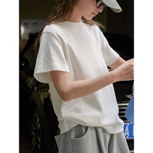 卢浮夏季新款韩版时髦简约短袖T恤宽松显瘦舒适亲肤休闲上衣女