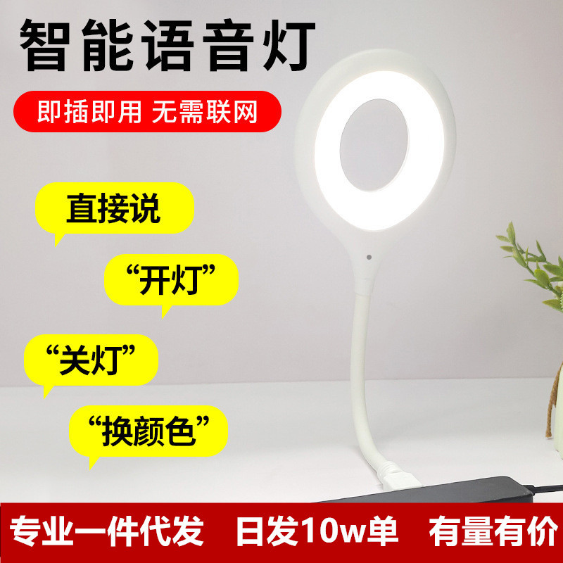 Intelligent Voice Light Usb Voice-Activated Sensor Light Voice Control Led Mini-Portable Cartoon Cute Cat Intelligent Voice Small Night Lamp