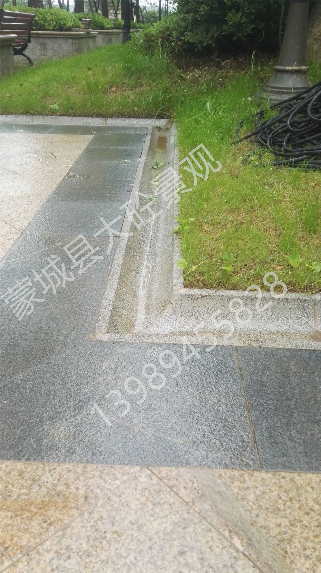 成品pc排水沟预制混凝土导流槽pc砖园路收水沟芝麻灰