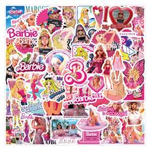 60~120张Barbie卡通可爱芭比涂鸦贴纸装饰行李箱吉他防水贴画批发