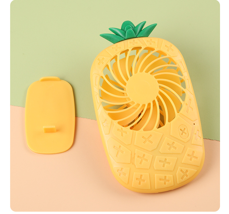 新款超薄菠萝手持迷你风扇usb桌面静音充电宝小风扇迷你口袋风扇