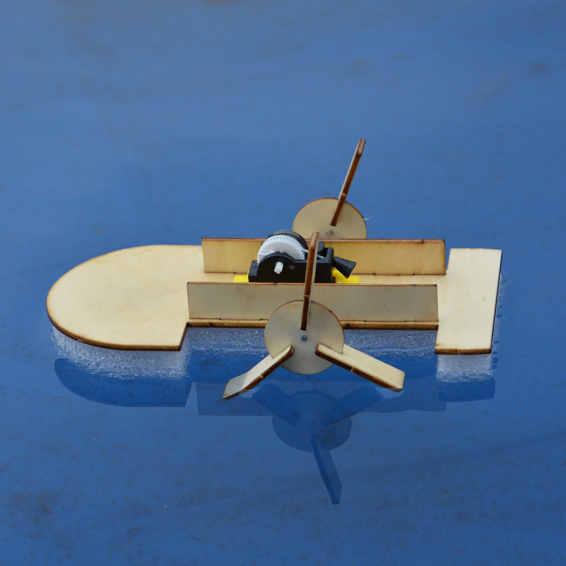 diy双桨明轮船拉线快艇中小学益智科技手工小制作轮船模型材料包