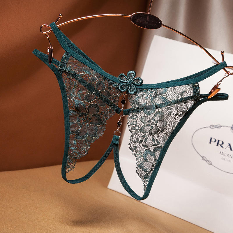 透明诱惑骚蕾丝丁字裤真人开档性感女士情趣内裤t裤免脱 2158推荐商品