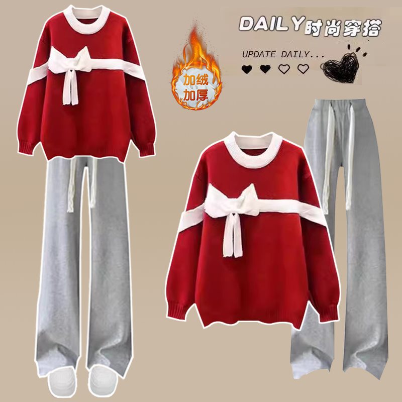 中学生女套装13学院风14岁少女孩16初中生休闲韩版秋冬两件套时尚