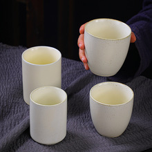 日式粗陶茶杯主人杯单杯大号复古陶瓷功夫茶具品茗杯水杯咖啡杯子