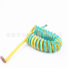 厂家定制防静电黄绿线 接地线 PU弹簧线