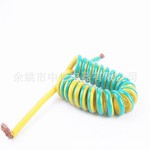 厂家定制防静电黄绿线 接地线 PU弹簧线