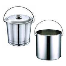批发不锈钢提水桶不锈钢油桶不锈钢饭桶装水桶直身提桶斜身桶带盖