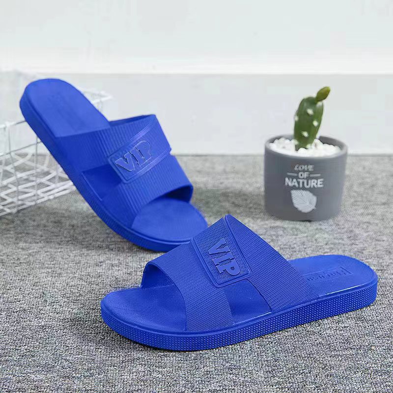 [New Style] Men's Slippers Comfortable Soft Bottom Not Tired Feet Big Men's Slippers Bath Slippers Hotel Slippers Wholesale