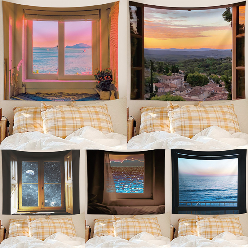 韩系情侣挂毯简约北欧ins网红直播背景布挂布宿舍出租屋改造墙布