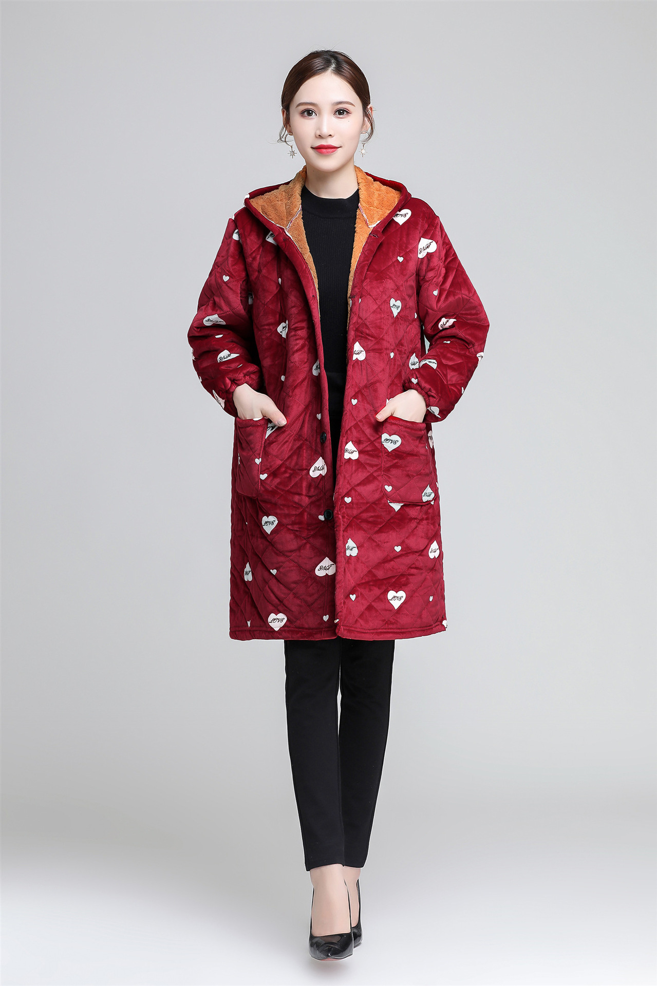 法兰绒罩衣女士