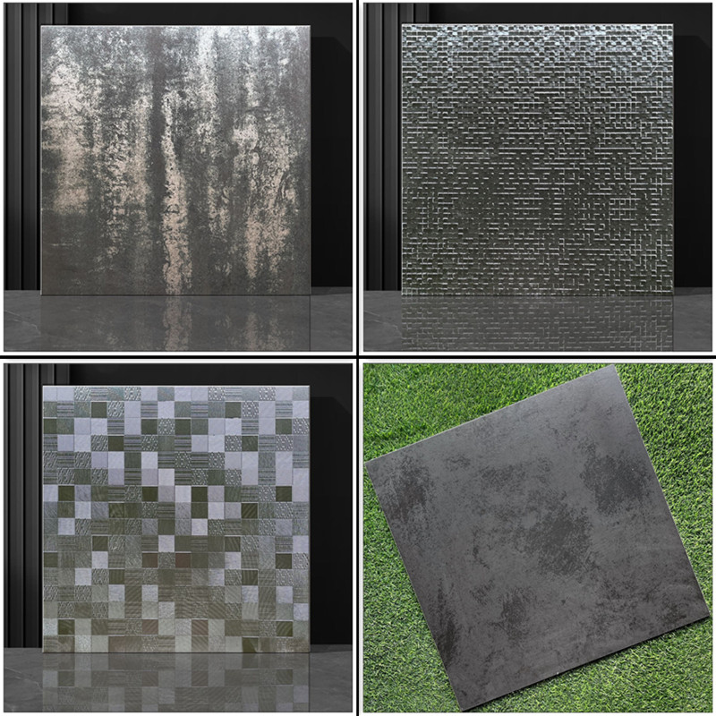 佛山金属砖铁锈仿古砖600x600室内客厅地板砖咖啡厅复古防滑地砖