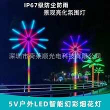 LED音乐声控声波鼓节奏灯追光灯条流水跑马灯带氛围幻彩户外烟花