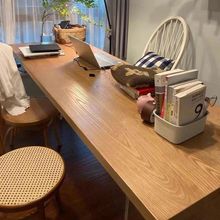 桌子ins风实木双人书桌网红亚克力悬浮餐桌小户型家用阳台桌椅组